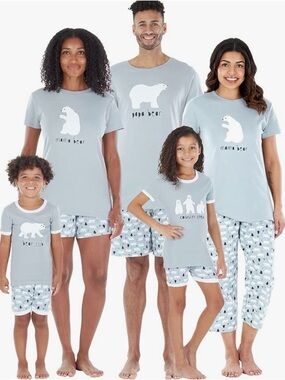Light Blue Polar Bear Pajama Set XL